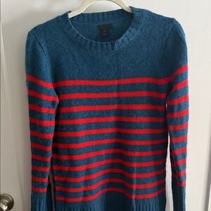 Jcrew Striped Blue and Red Sweater